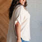 Sweet Simplicity Button Down Blouse in Oatmeal