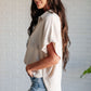 Sweet Simplicity Button Down Blouse in Oatmeal