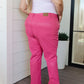 Tanya Control Top Faux Leather Pants in Hot Pink