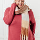 Wanderlust Wrap Oversized Plaid Fringe Scarf in Light Brown