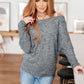 Warm Thoughts Ribbed Top in Charcoal