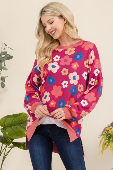 Floral print top for women