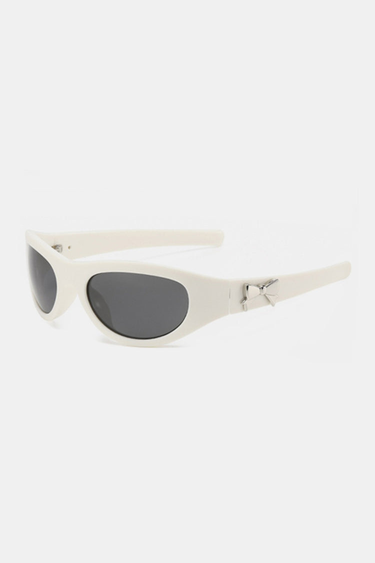 Polycarbonate Frame Cat-Eye Bow Sunglasses