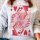 CHAMPAGNE QUEEN OF HEARTS Graphic Sweatshirt