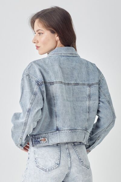 Button-down denim jacket