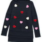 Valentine’s Day Heart Patched Turtleneck Long Sleeve Top