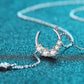 Star & Moon Moissanite Necklace