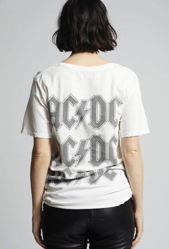 AC/DC Bolt Vintage Boyfriend Tee - Rebel K Collective