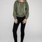 Acid Wash Fleece Cropped Zip-Up Hoodie - Rebel K Collective