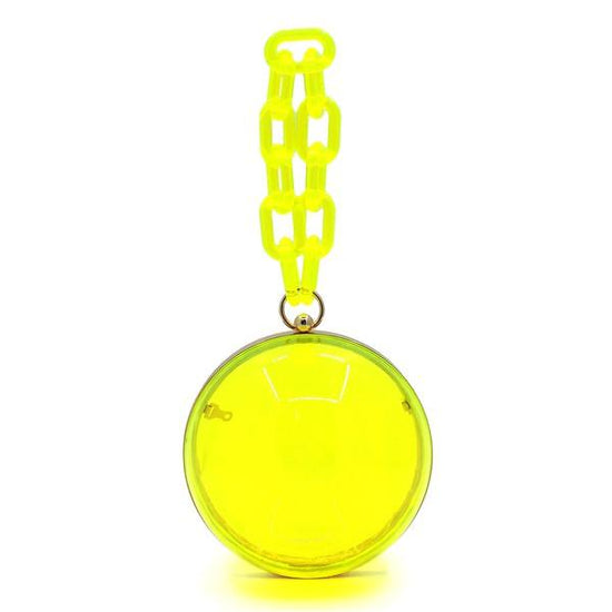 Acrylic Chain Handle See Thru Ball Crossbody Bag - Rebel K Collective