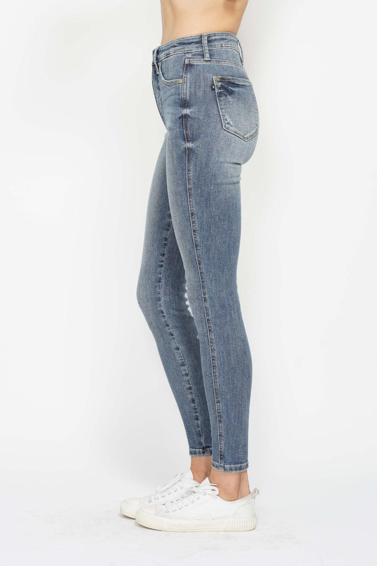 High rise skinny jeans