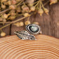 Alloy Moonstone Leaf Bypass Ring - Rebel K Collective