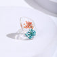 Fashion Popular Resin Dried Flower Ring