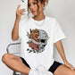 Round Neck Short Sleeve Graphic T-Shirt