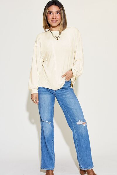 High-quality round neck long sleeve tee