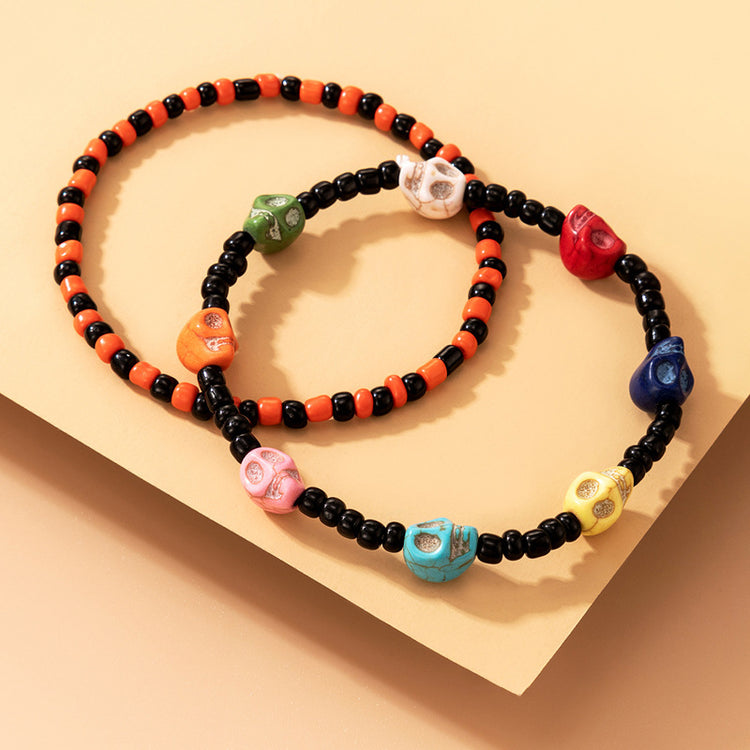 new bracelet Halloween skull color