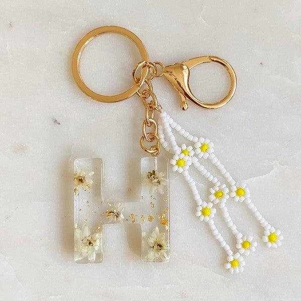 Baby Daisy Initial Key Chain - Rebel K Collective