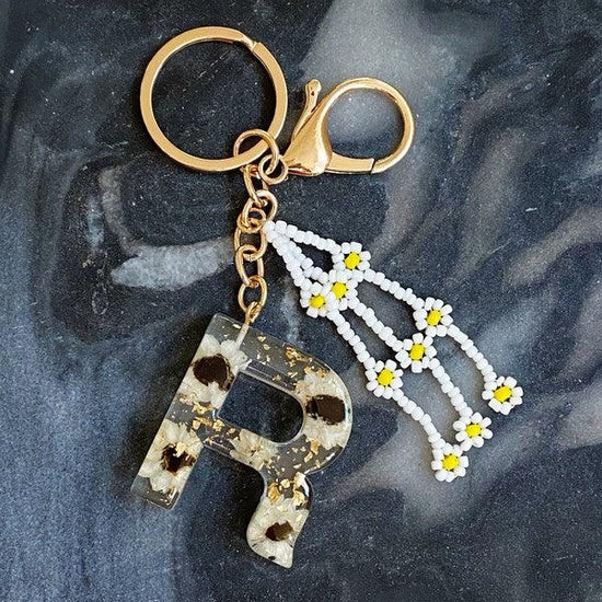 Baby Daisy Initial Key Chain - Rebel K Collective