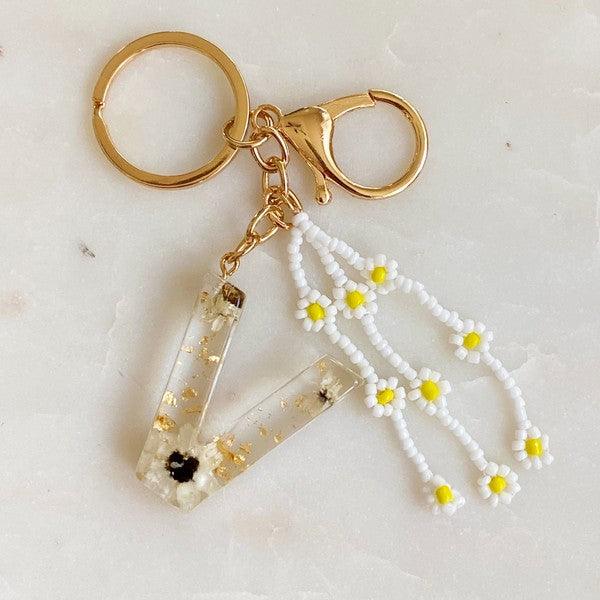 Baby Daisy Initial Key Chain - Rebel K Collective