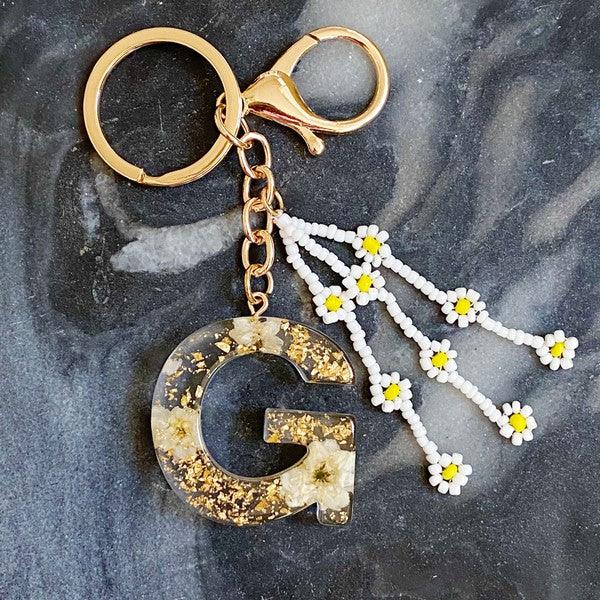 Baby Daisy Initial Key Chain - Rebel K Collective