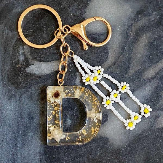 Baby Daisy Initial Key Chain - Rebel K Collective