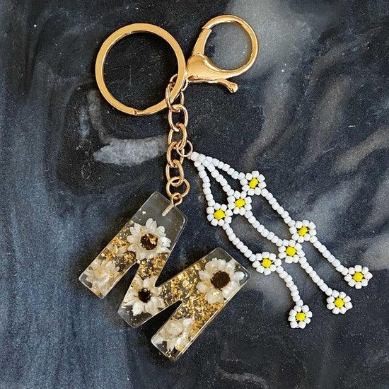 Baby Daisy Initial Key Chain - Rebel K Collective