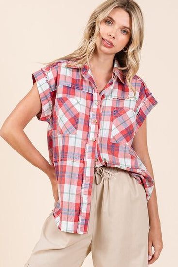 Casual plaid shirt for women