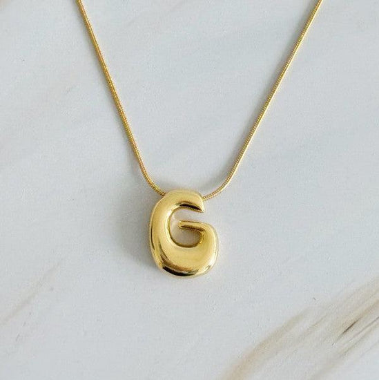 Balloon Letter Initial Necklace - Rebel K Collective