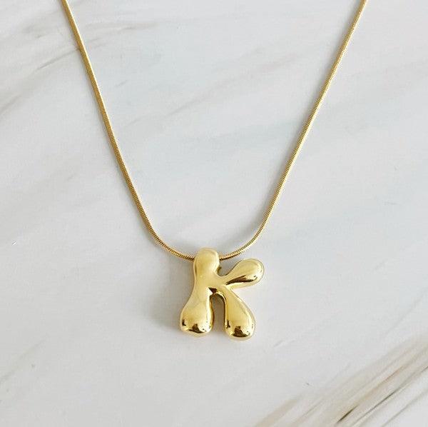 Balloon Letter Initial Necklace - Rebel K Collective