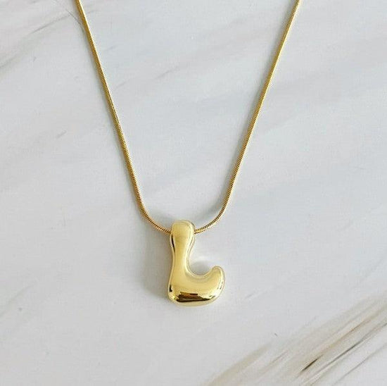 Balloon Letter Initial Necklace - Rebel K Collective