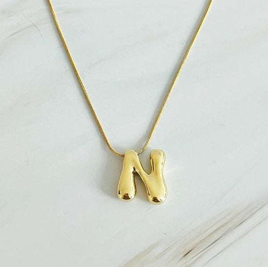 Balloon Letter Initial Necklace - Rebel K Collective