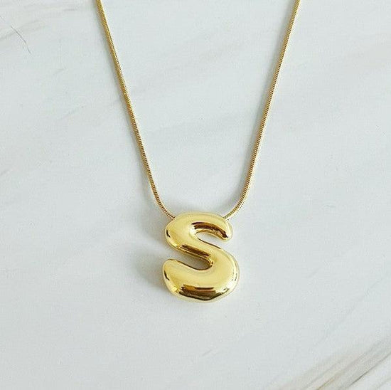 Balloon Letter Initial Necklace - Rebel K Collective