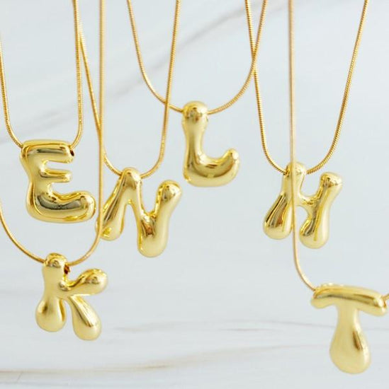 Balloon Letter Initial Necklace - Rebel K Collective