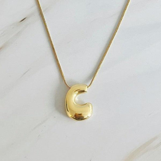 Balloon Letter Initial Necklace - Rebel K Collective