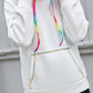 Contrast Stitching Drawstring Raglan Sleeve Hoodie