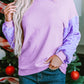 Sequin Round Neck Long Sleeve Sweatshirt