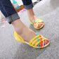 Beach jelly sandals rainbow plastic sandals female summer - Rebel K Collective