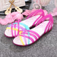 Beach jelly sandals rainbow plastic sandals female summer - Rebel K Collective