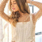 Bead and Pearl Embellished Long Sleeves Mesh Top - Rebel K Collective