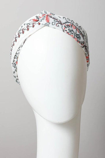 Bohemian Stitch Print Twist Headwrap - Rebel K Collective