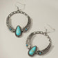 Boho distressed feather circle earrings - Rebel K Collective