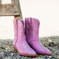 Bowie Metallic Boot in Pink