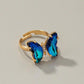 Butterfly ring with adjustable brass band - Rebel K Collective