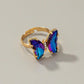 Butterfly ring with adjustable brass band - Rebel K Collective