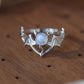 Moonstone Bat 925 Sterling Silver Ring