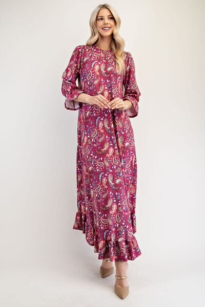 Plus-size paisley dress