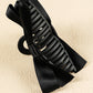 Black Solid Color Ribbon Bow Decor Hair Clip