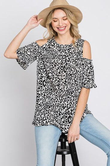 Animal print fashion top