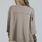 Rose Tan Floral Star Patched Exposed Seam Top