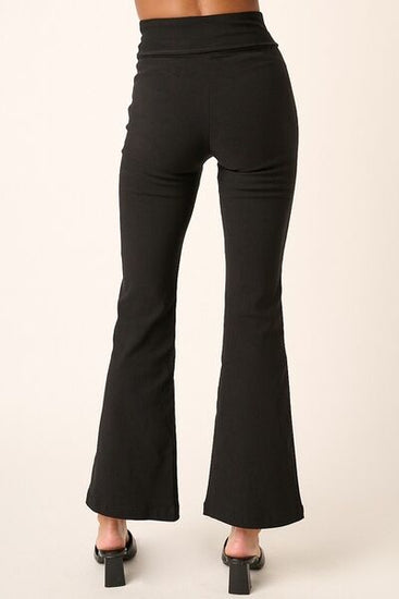 High-waisted flare pants